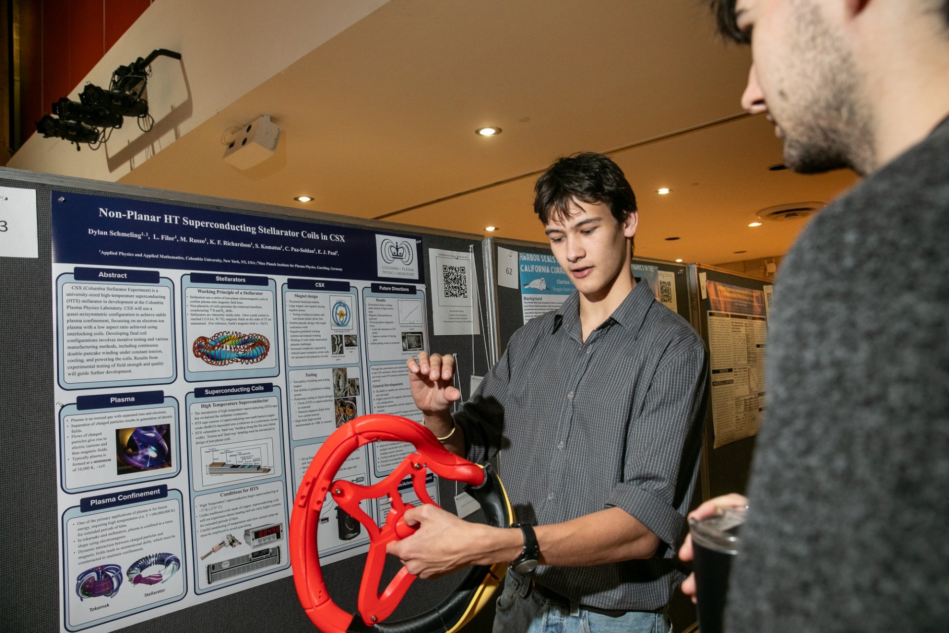 Students presenting research