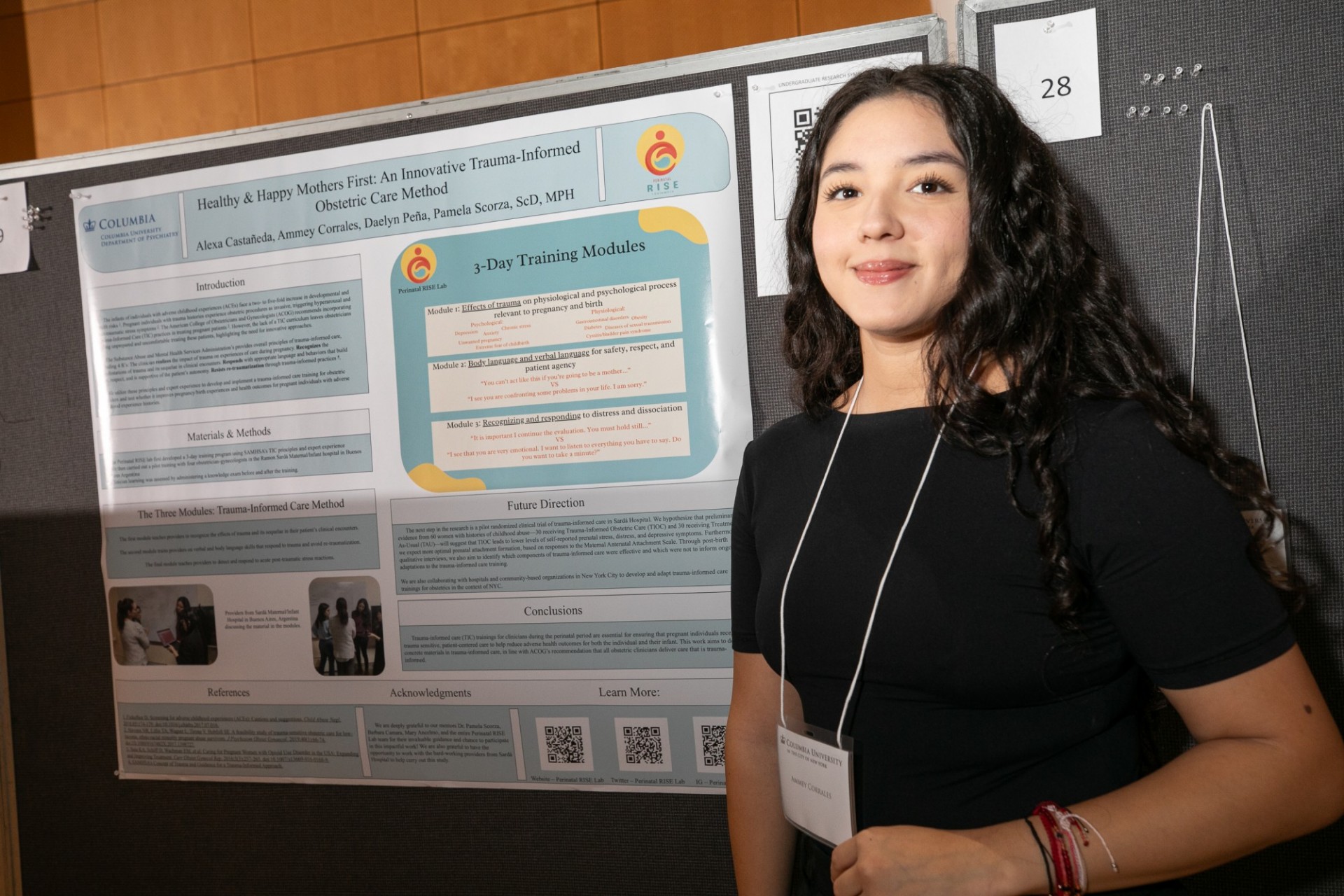 Students presenting research