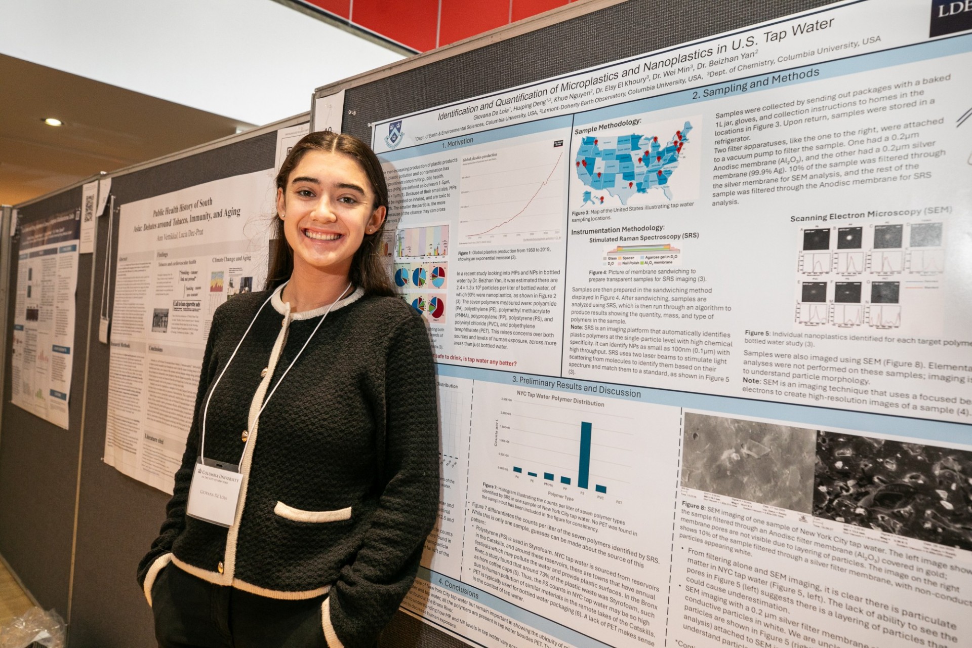 Students presenting research