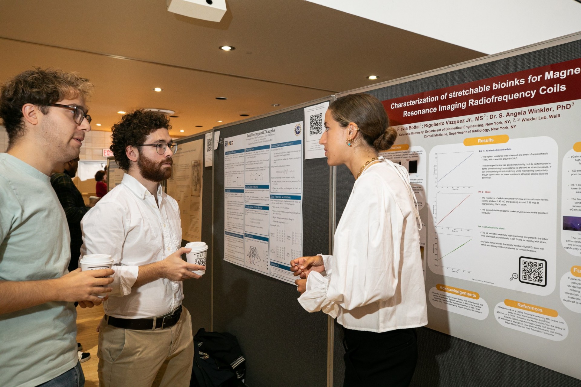 Students presenting research