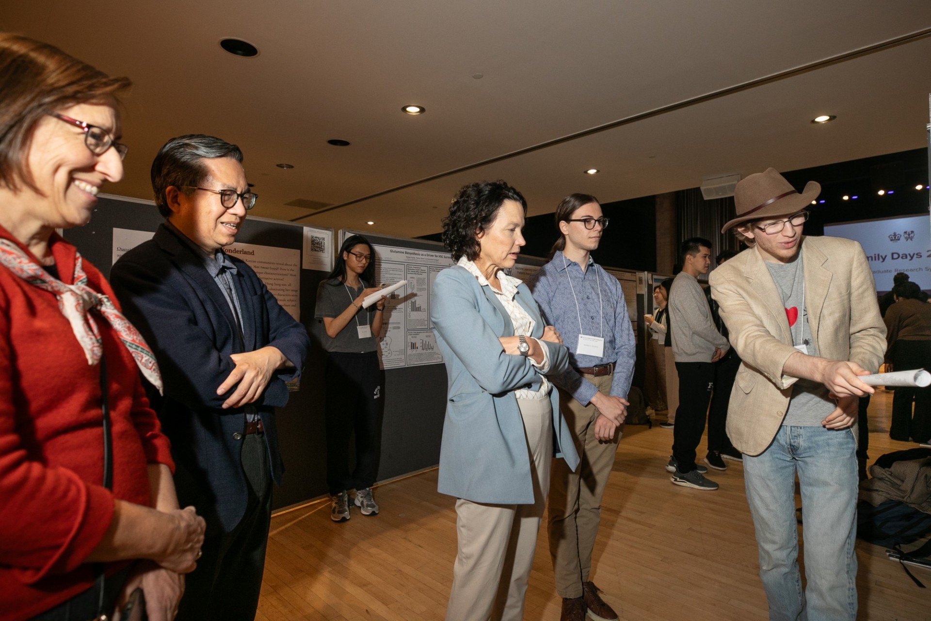 Students presenting research