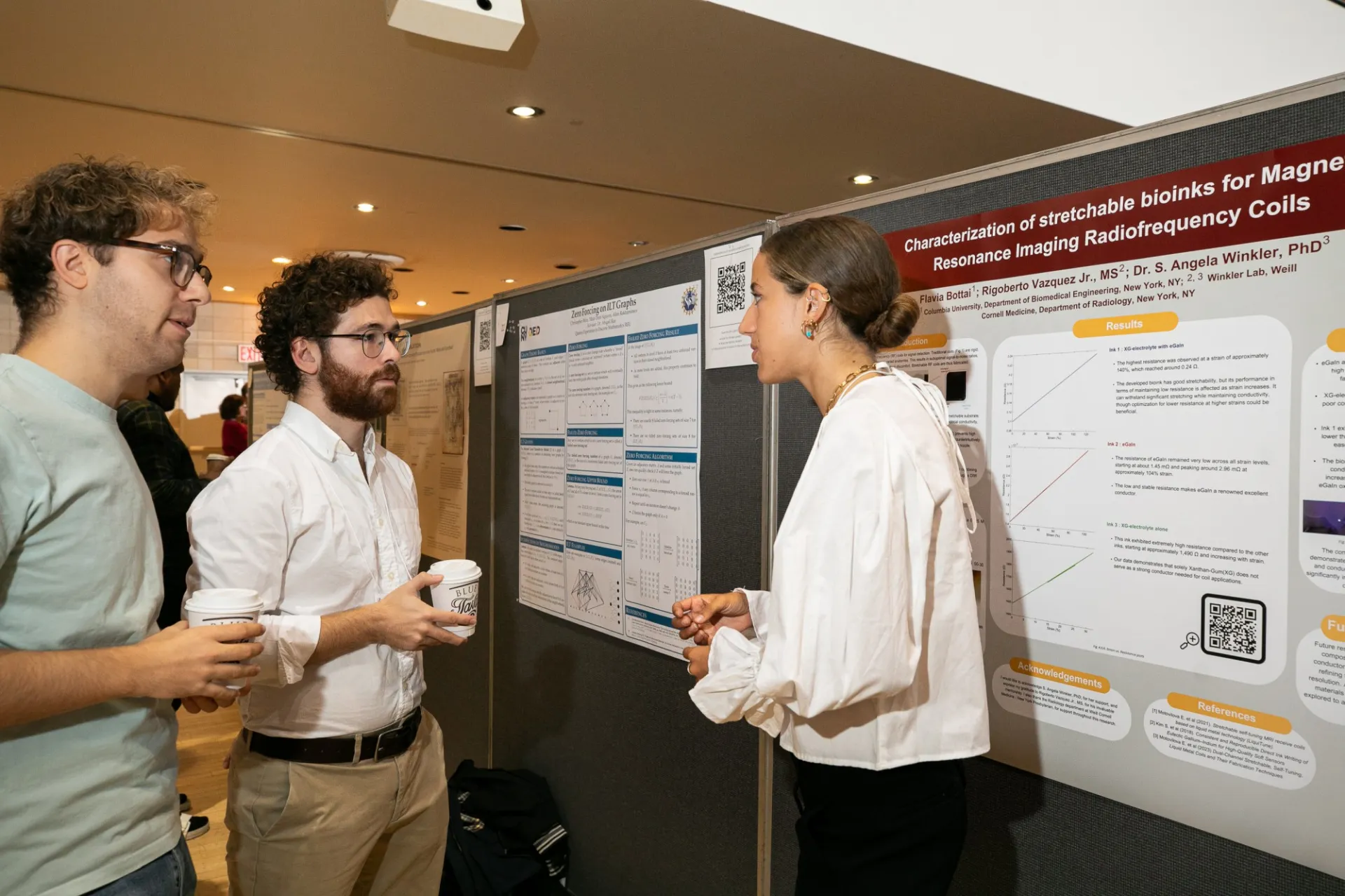Students presenting research